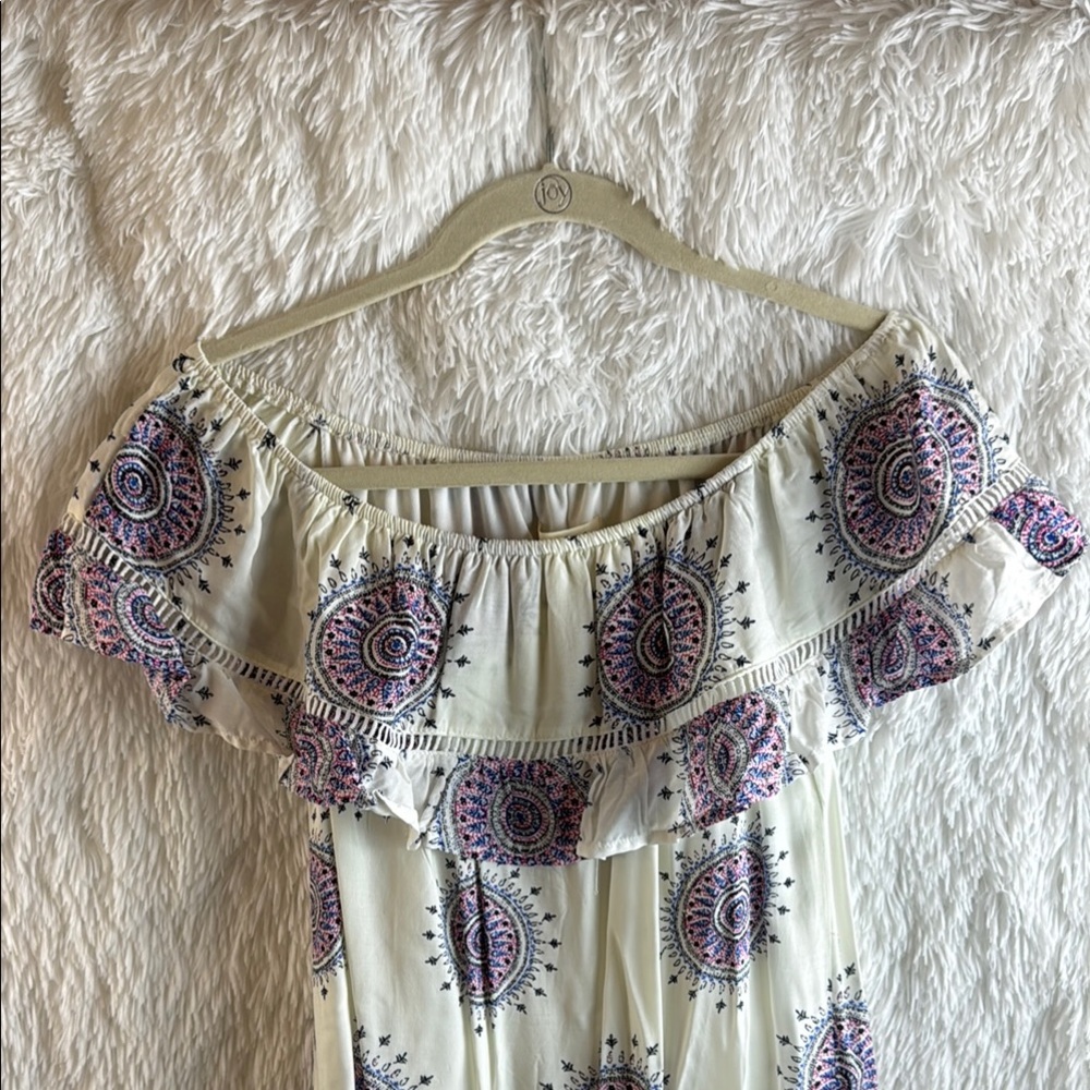 Listicle Ruffled Purple and Gray Mini Dress - Picture 3 of 4